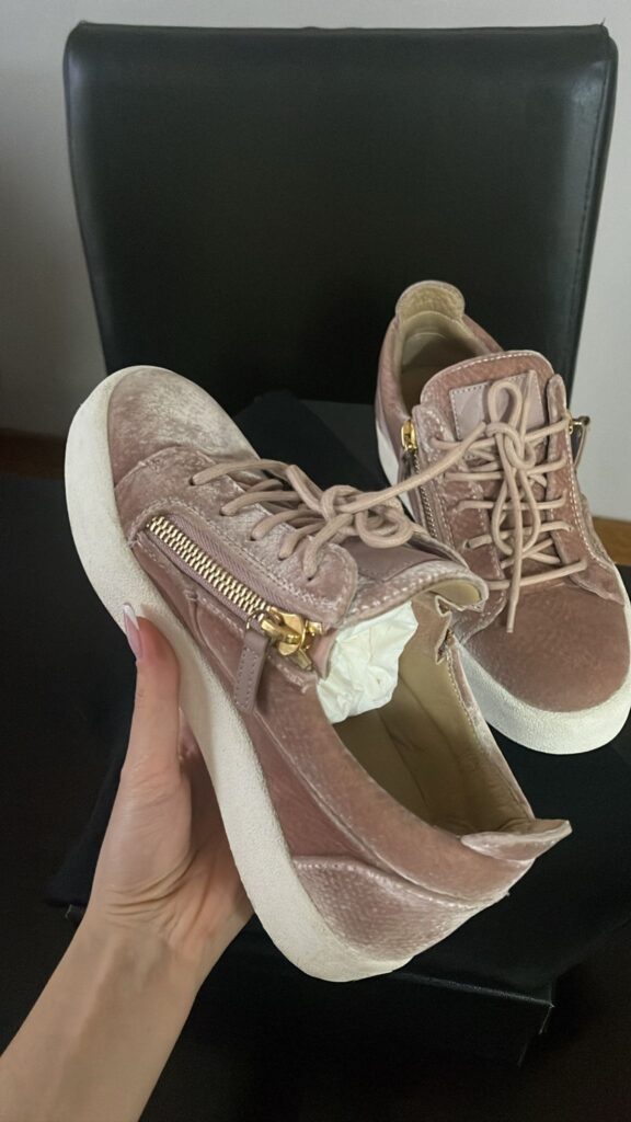 Giuseppe Zanotti Gail low-top sneakers velvet pink