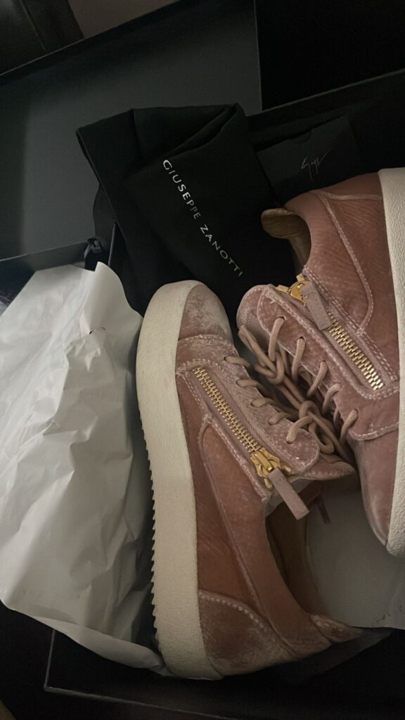 Giuseppe Zanotti Gail low-top sneakers velvet pink