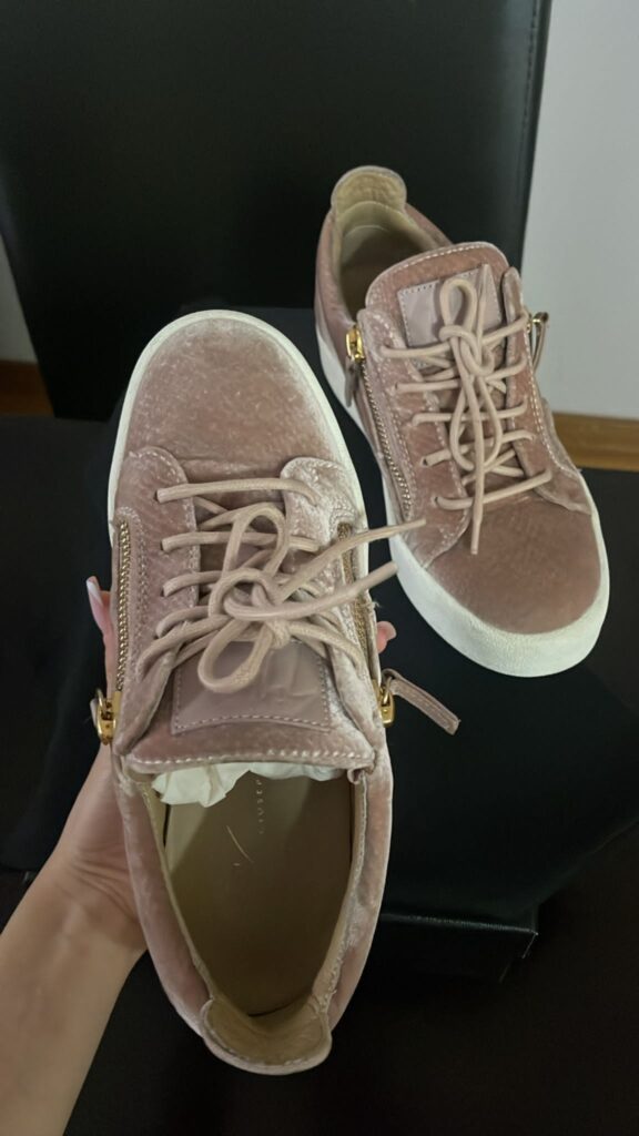 Giuseppe Zanotti Gail low-top sneakers velvet pink